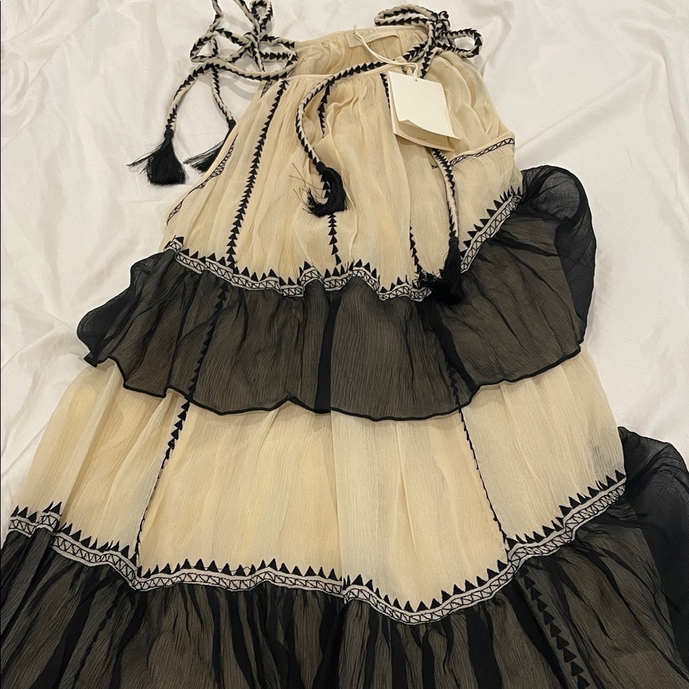 Ulla Johnson Black and Cream Casual Dress size 4 Delilah dress